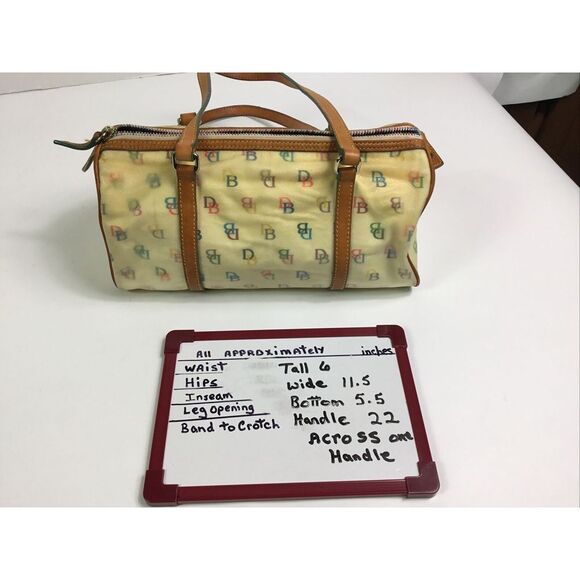 Vintage Dooney &‎ Bourke Shoulder Hand Bag Coated Canvas  Logo Pocketbook Purse - Picture 10 of 10